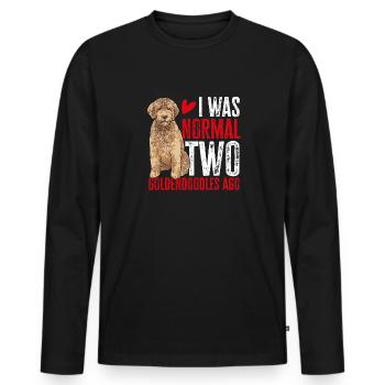 Goldendoodle Doodle Chien - T-shirt manches longues Premium bio Homme - noir - Devant - Nico (187cm)