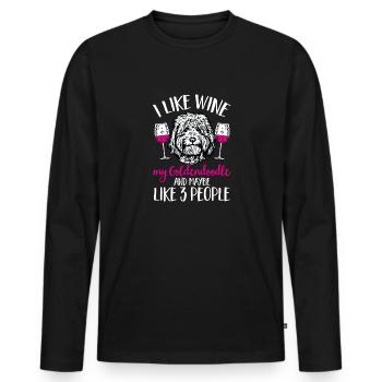 Goldendoodle Doodle Chien - T-shirt manches longues Premium bio Homme - noir - Devant - Nico (187cm)