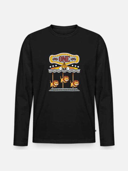 Carousel Birthday Party - Men's Premium Organic Long Sleeve Shirt - black