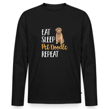 Goldendoodle Doodle Chien - T-shirt manches longues Premium bio Homme - noir - Devant - Nico (187cm)