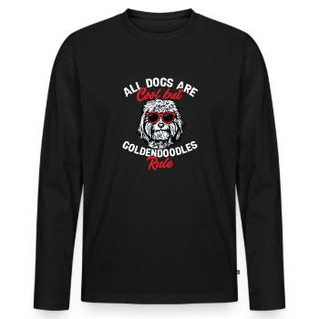 Goldendoodle Doodle Chien - T-shirt manches longues Premium bio Homme - noir - Devant - Nico (187cm)