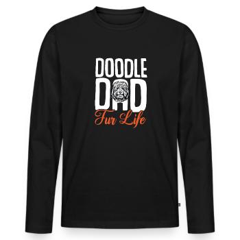 Goldendoodle Doodle Hund - Männer Premium Bio Langarmshirt - Schwarz - Vorne - Nico (187cm)