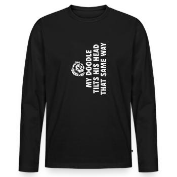 Goldendoodle Doodle Dog - Men's Premium Organic Long Sleeve Shirt - black - Front - Nico (187cm)