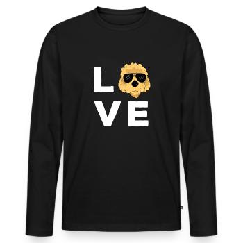 Goldendoodle Doodle Chien - T-shirt manches longues Premium bio Homme - noir - Devant - Nico (187cm)