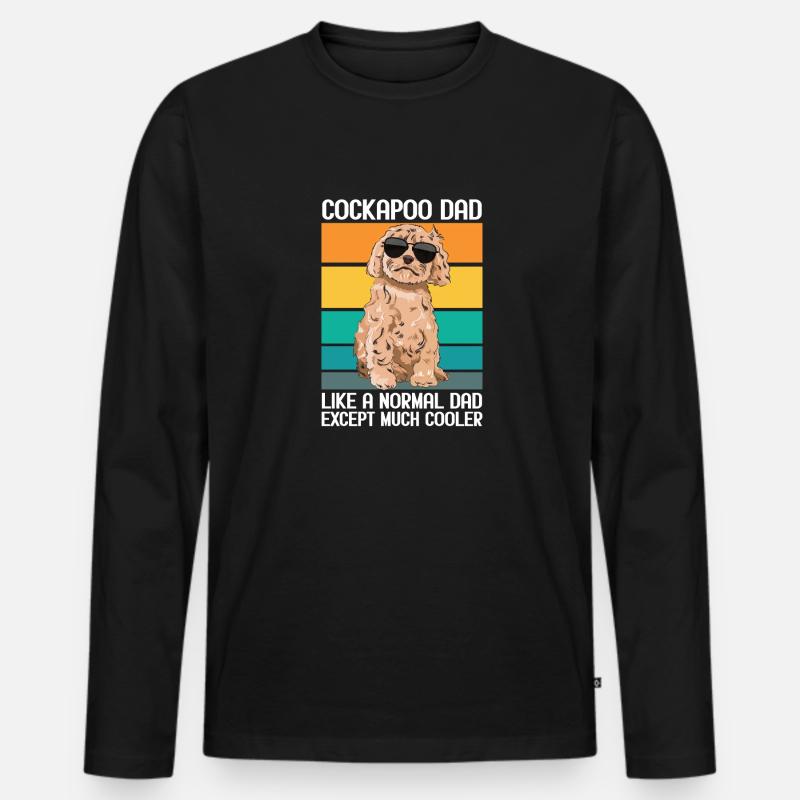 Cockapoo Hund - Männer Premium Bio Langarmshirt - Schwarz