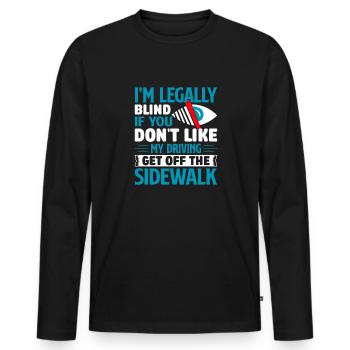 Legal Blind - Men's Premium Organic Long Sleeve Shirt - black - Front - Nico (187cm)