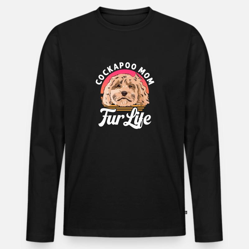 Cockapoo Hund - Männer Premium Bio Langarmshirt - Schwarz