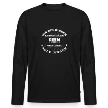 Legendärer Finn lustiger vorname Name - Männer Premium Bio Langarmshirt - Schwarz - Vorne - Nico (187cm)