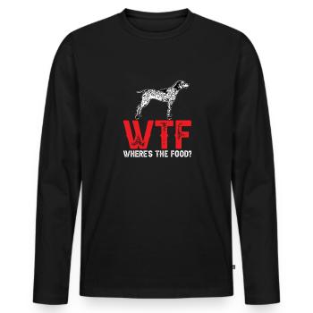 Chien GSP allemand à poil court - T-shirt manches longues Premium bio Homme - noir - Devant - Nico (187cm)