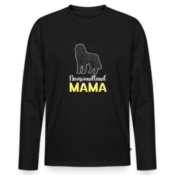 Newfoundland Newfoundland Dog - Men's Premium Organic Long Sleeve Shirt - black - Front - Nico (187cm)