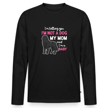 Newfoundland Newfoundland Dog - Men's Premium Organic Long Sleeve Shirt - black - Front - Nico (187cm)