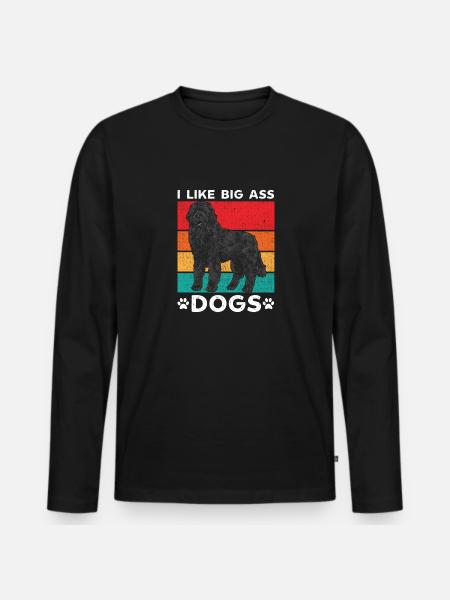 Newfoundland Newfoundland Dog - Men's Premium Organic Long Sleeve Shirt - black