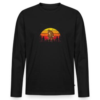 Lancer une hache - T-shirt manches longues Premium bio Homme - noir - Devant - Nico (187cm)