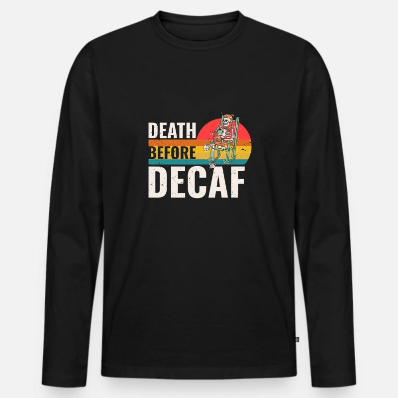 Tod Vor Dezaf - Männer Premium Bio Langarmshirt - Schwarz