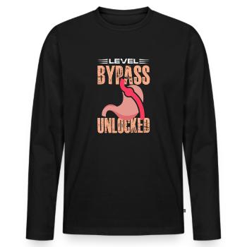 level bypass unlocked Design for a bypass surgery - Men's Premium Organic Long Sleeve Shirt - black - Front - Nico (187cm)