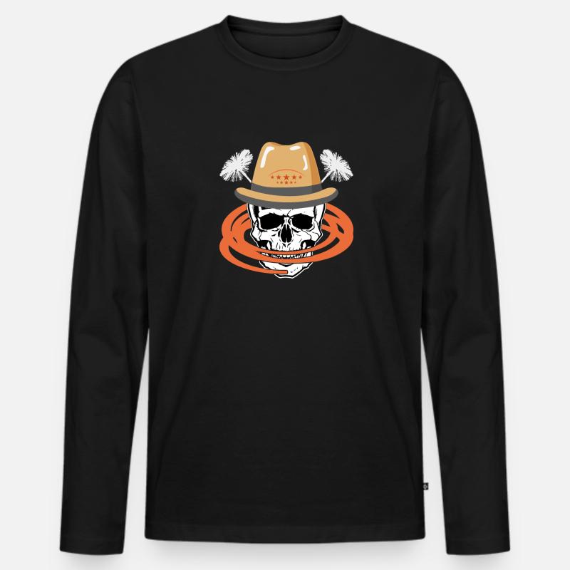 Schornsteinfeger Geschenk Schornstein - Männer Premium Bio Langarmshirt - Schwarz
