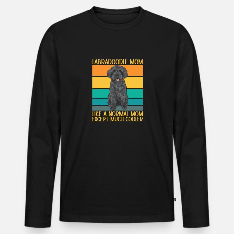 Labradoodle Hund - Männer Premium Bio Langarmshirt - Schwarz