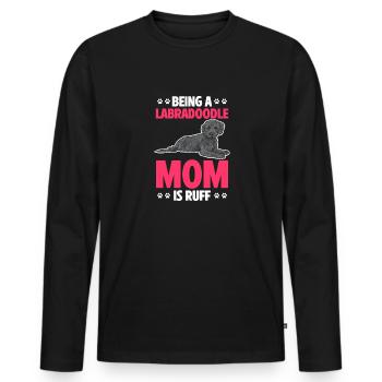 Labradoodle Hund - Männer Premium Bio Langarmshirt - Schwarz - Vorne - Nico (187cm)