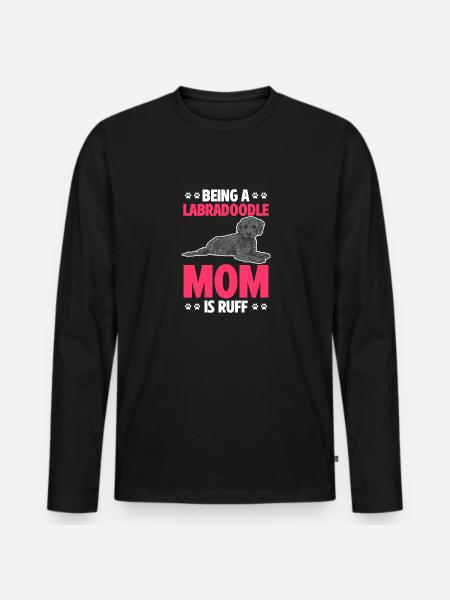 Labradoodle Hund - Männer Premium Bio Langarmshirt - Schwarz