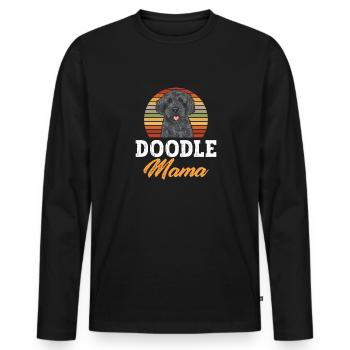 Labradoodle Dog - Men's Premium Organic Long Sleeve Shirt - black - Front - Nico (187cm)