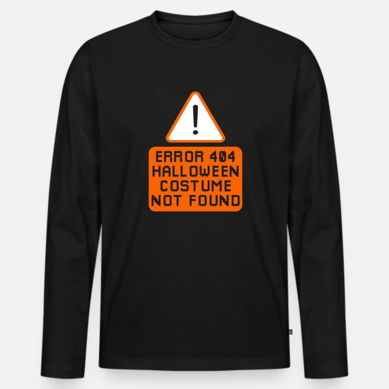 Fehler 404 Kostüm Nicht Gefunden - Männer Premium Bio Langarmshirt - Schwarz