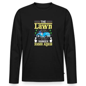 The lawn ranger drives again the caretaker - Men's Premium Organic Long Sleeve Shirt - black - Front - Nico (187cm)