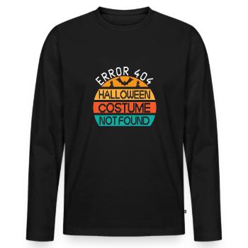 Error 404 costume not found - Men's Premium Organic Long Sleeve Shirt - black - Front - Nico (187cm)