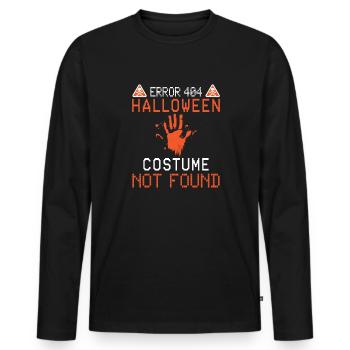 Error 404 costume not found - Men's Premium Organic Long Sleeve Shirt - black - Front - Nico (187cm)