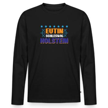 Eutin Schleswig-holstein - T-shirt manches longues Premium bio Homme - noir - Devant - Nico (187cm)