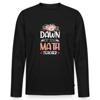 Dawn of the Math Teacher - Men's Premium Organic Long Sleeve Shirt - black - Front - Nico (187cm)