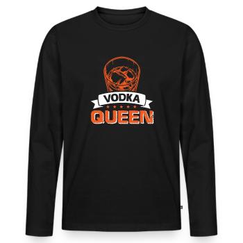 Vodka Queen - Men's Premium Organic Long Sleeve Shirt - black - Front - Nico (187cm)