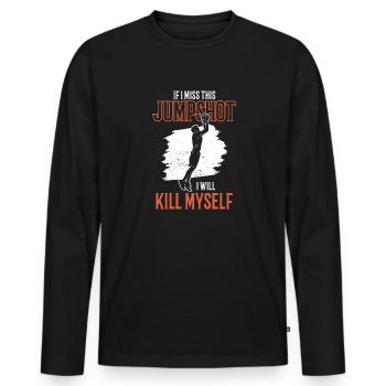 Si je rate cette combinaison, j’apporte - T-shirt manches longues Premium bio Homme - noir - Devant - Nico (187cm)
