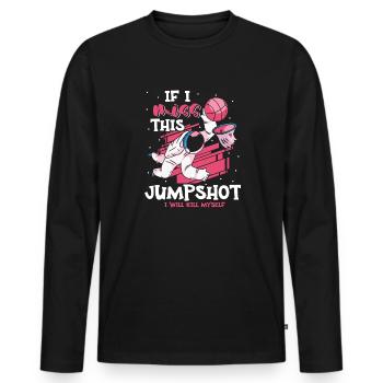 Si je rate cette combinaison, j’apporte - T-shirt manches longues Premium bio Homme - noir - Devant - Nico (187cm)
