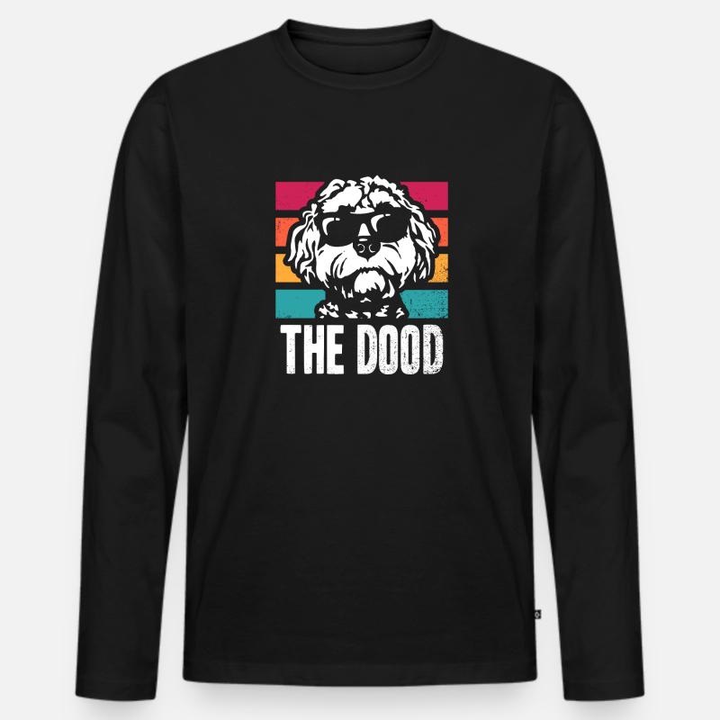 Der Dood Doodle Labradoodle Goldendoodle - Männer Premium Bio Langarmshirt - Schwarz
