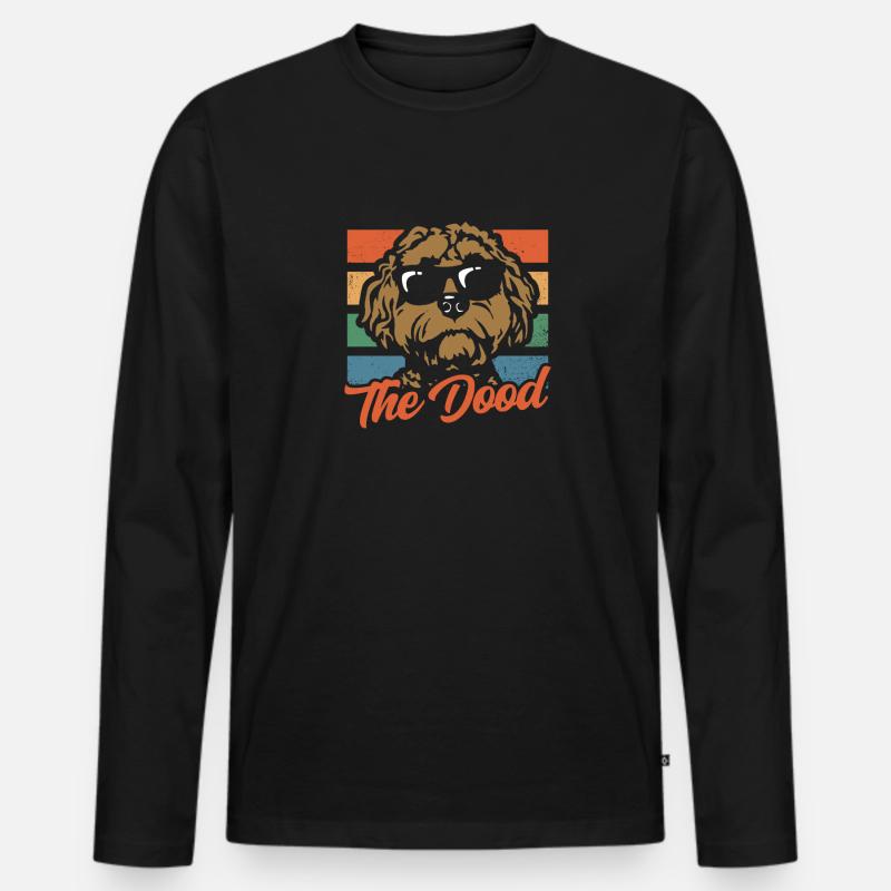 Der Dood Doodle Labradoodle Goldendoodle - Männer Premium Bio Langarmshirt - Schwarz