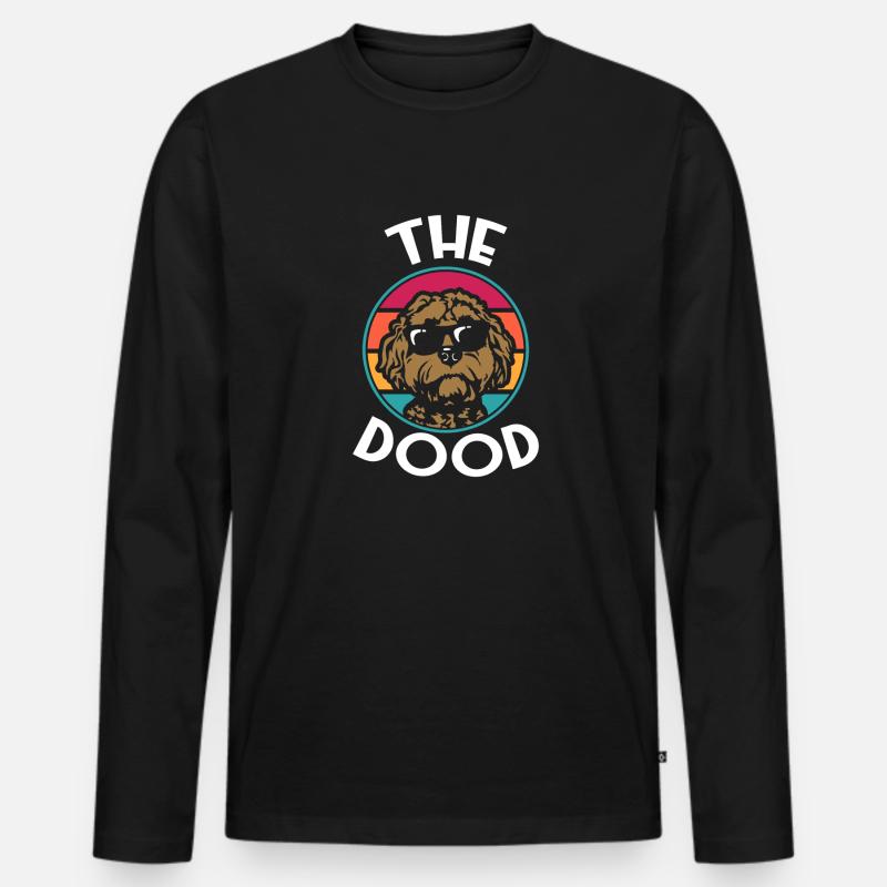 Der Dood Doodle Labradoodle Goldendoodle - Männer Premium Bio Langarmshirt - Schwarz