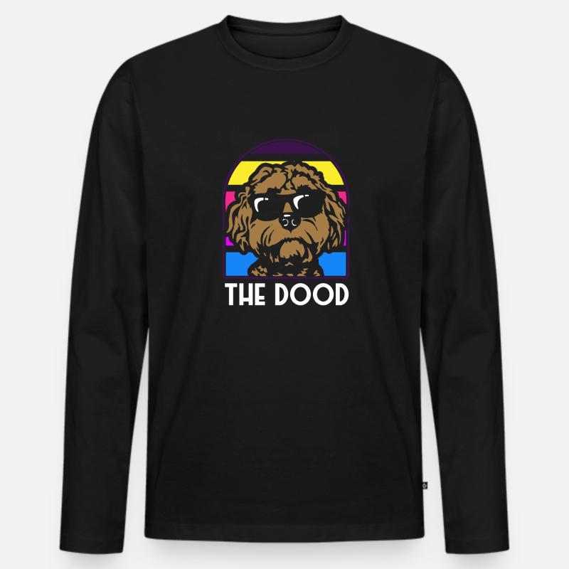 Der Dood Doodle Labradoodle Goldendoodle - Männer Premium Bio Langarmshirt - Schwarz
