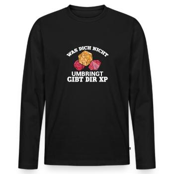 DM Fantasy Rollenspieler Brettspiel Pen and Paper - Männer Premium Bio Langarmshirt - Schwarz - Vorne - Nico (187cm)