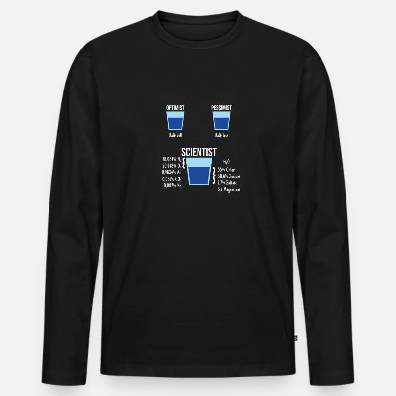 Funny Physics Physicist Science Teacher - Men's Premium Organic Long Sleeve Shirt - black