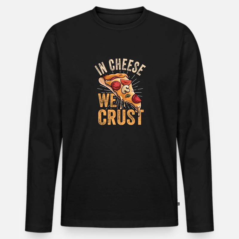 Pizza Bäcker Pizza selber machen - Männer Premium Bio Langarmshirt - Schwarz