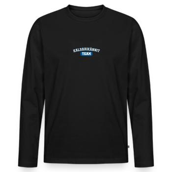 Kalsarikännit Betrinken in Unterhose Zuhause - Männer Premium Bio Langarmshirt - Schwarz - Vorne - Nico (187cm)