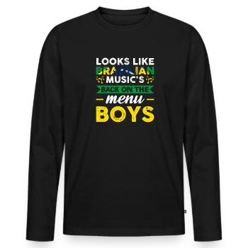 On dirait que la musique brésilienne est de retour sur le menu Boys - T-shirt manches longues Premium bio Homme - noir - Devant - Nico (187cm)