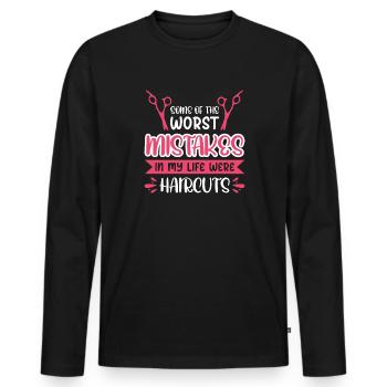 Some of the worst mistakes in my life were - Men's Premium Organic Long Sleeve Shirt - black - Front - Nico (187cm)