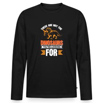 These Are Not The Dinosaurs You're Looking For - Men's Premium Organic Long Sleeve Shirt - black - Front - Nico (187cm)
