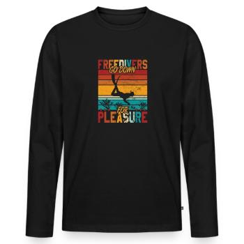 Freitaucher tauchen tief spruch tauchen - Männer Premium Bio Langarmshirt - Schwarz - Vorne - Nico (187cm)