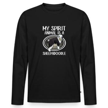 Sheepadoodle Doodle Dog - T-shirt manches longues Premium bio Homme - noir - Devant - Nico (187cm)