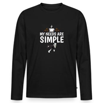 Sheepadoodle Doodle Dog - Men's Premium Organic Long Sleeve Shirt - black - Front - Nico (187cm)
