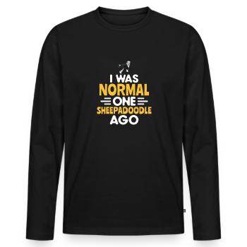 Sheepadoodle Doodle Dog - Men's Premium Organic Long Sleeve Shirt - black - Front - Nico (187cm)