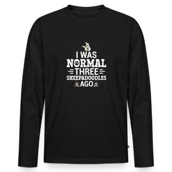 Sheepadoodle Doodle Dog - T-shirt manches longues Premium bio Homme - noir - Devant - Nico (187cm)