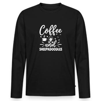 Sheepadoodle Doodle Dog - Men's Premium Organic Long Sleeve Shirt - black - Front - Nico (187cm)
